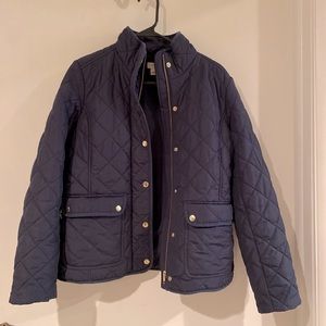 Navy Blue J. Crew Quilted Jacket